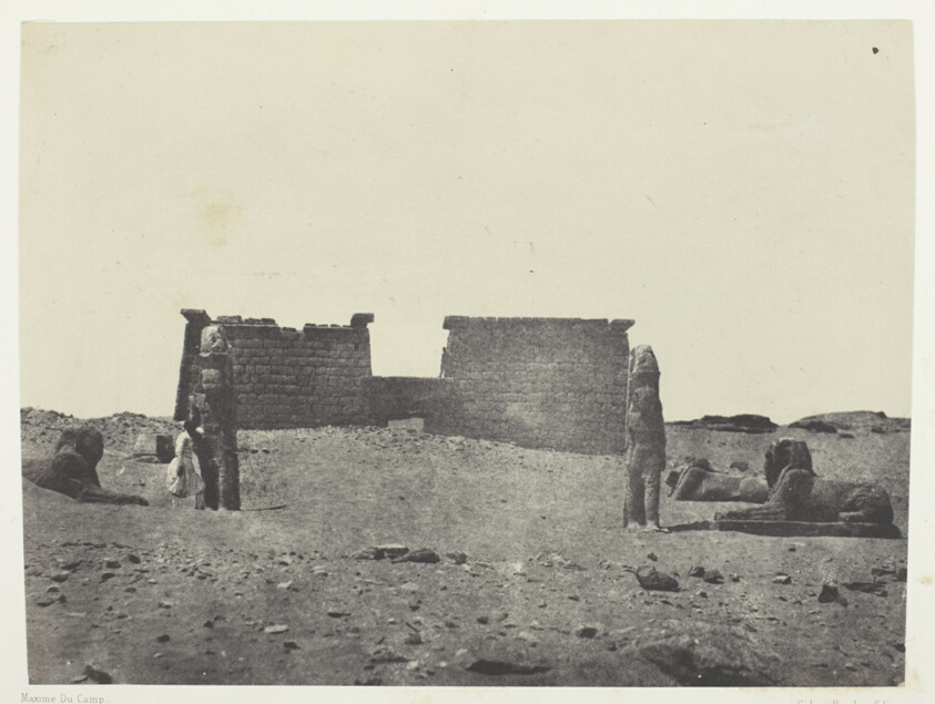 Hémi-Spéos De Séboua, Drômos; Nubie, plate 97 from the album "Egypte, Nubie, Palestine et Syrie" (1852)