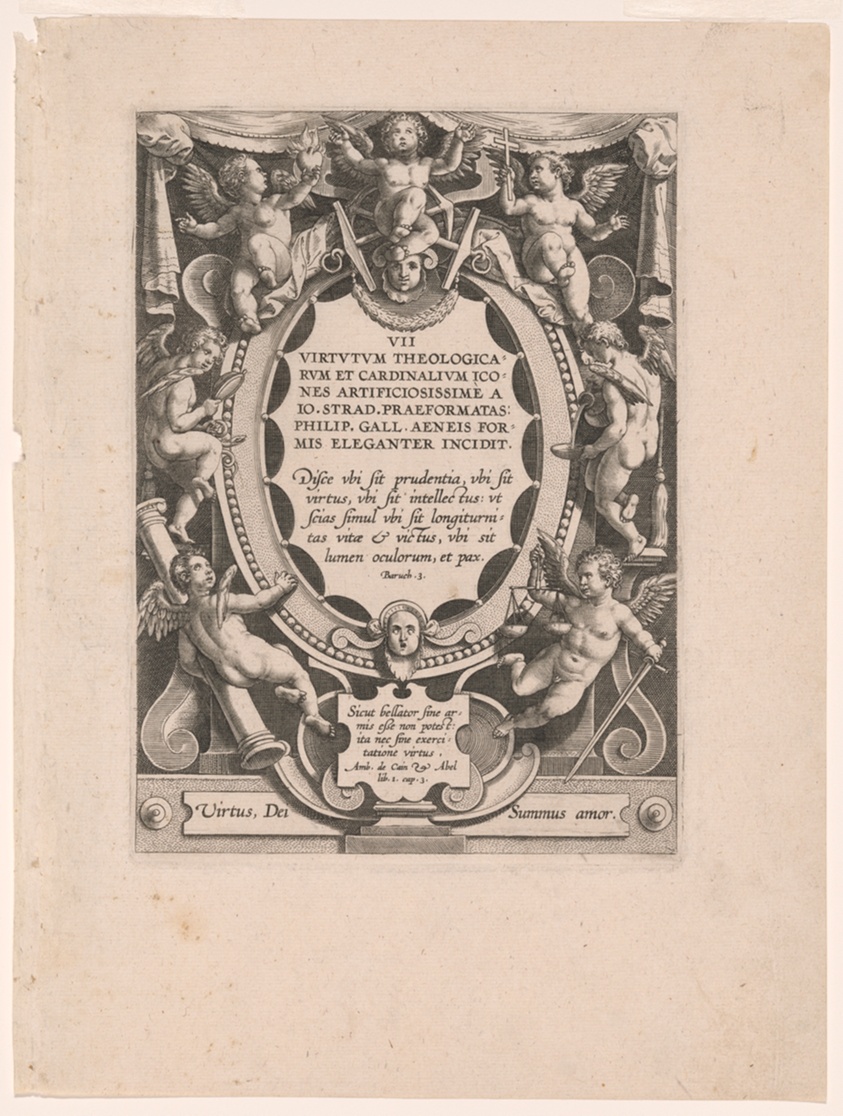 Title page, from The Seven Virtues
