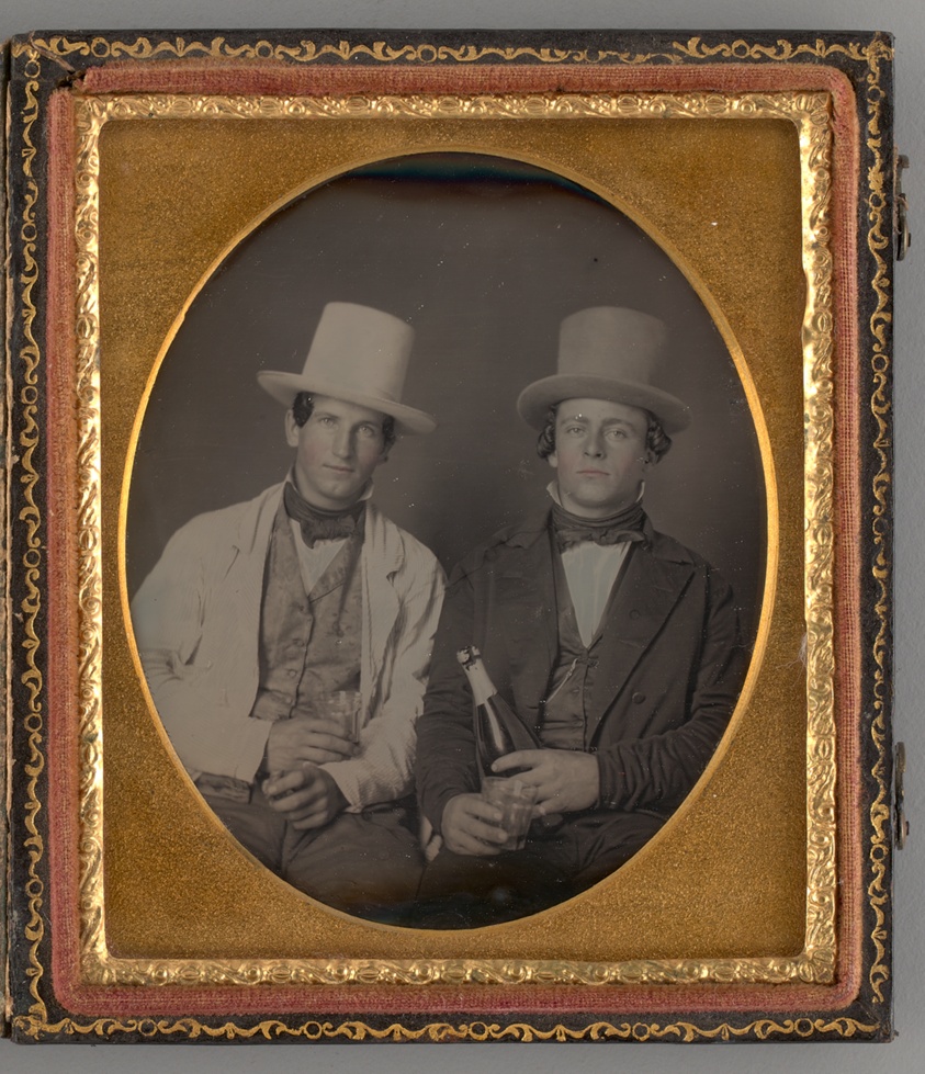 Untitled (Portrait of Two Men with Top Hats)