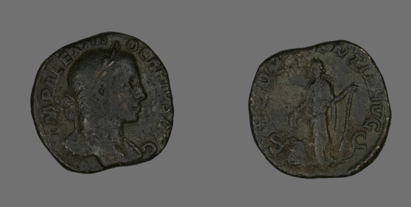 Sestertius (Coin) Portraying Emperor Severus Alexander