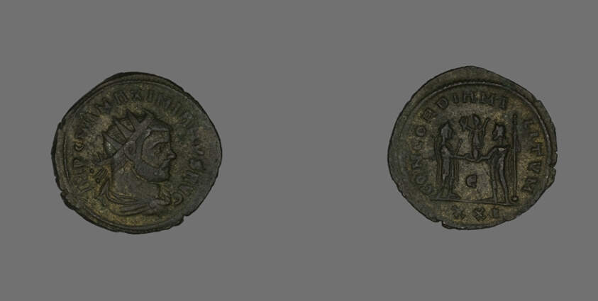 Antoninianus (Coin) Portraying Emperor Marcus Aurelius Valerius Maximianus (Maximian or Maximianus I)