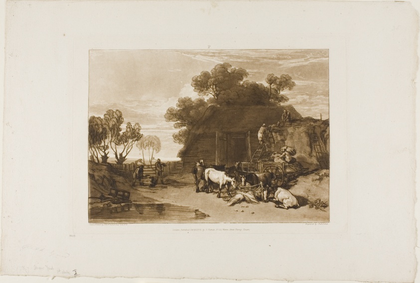 The Straw Yard, plate 7 from Liber Studiorum