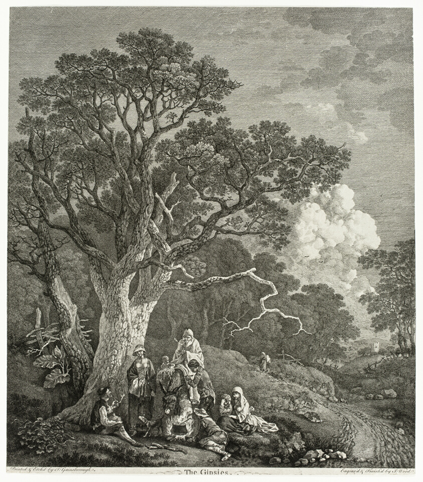 Wooded Landscape with Gypsies Gathered Round a Fire