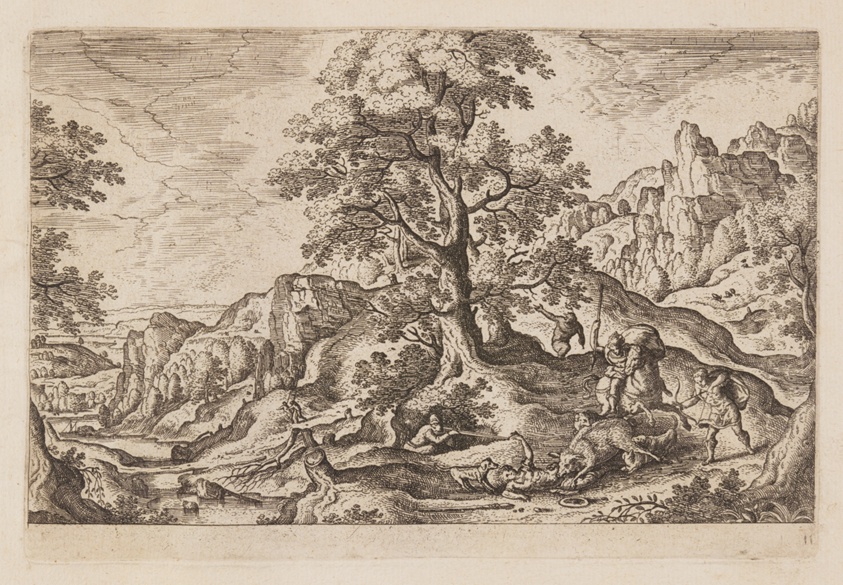 Plate 11, from Landscapes with Scenes from the Old and New Testament and Ovid’s Metamorphoses
