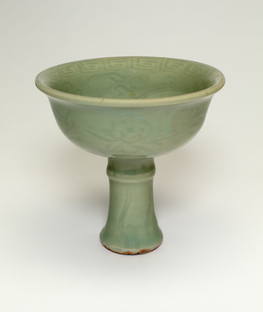 Stem Cup with Floral Scrolls