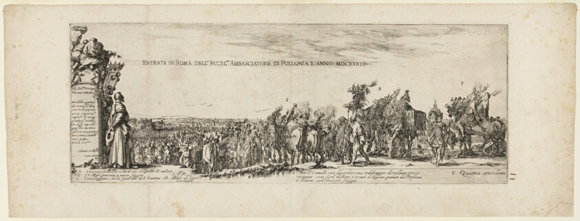 Plate One, from Entrance of the Ambassador of Poland into Rome