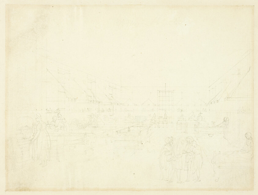Study for Hospital, Middlesex, from Microcosm of London