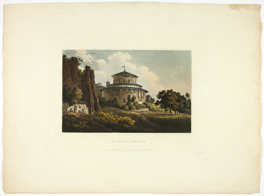 St. Agnes's Church, plate eight from A Select Collection of Views and Ruins in Rome and its Vicinity