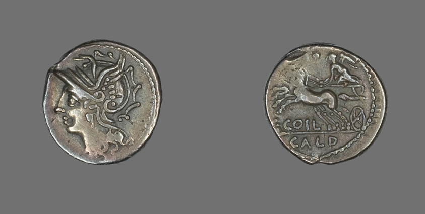 Denarius (Coin) Depicting the Goddess Roma