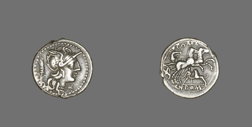 Denarius (Coin) Depicting the Goddess Roma