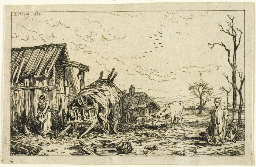Landscape with Unhitched Cart