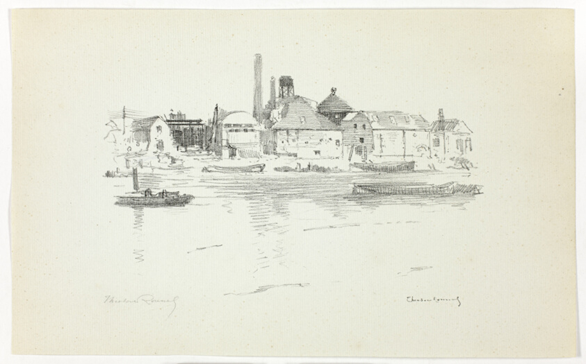 Battersea from the River, Low Tide