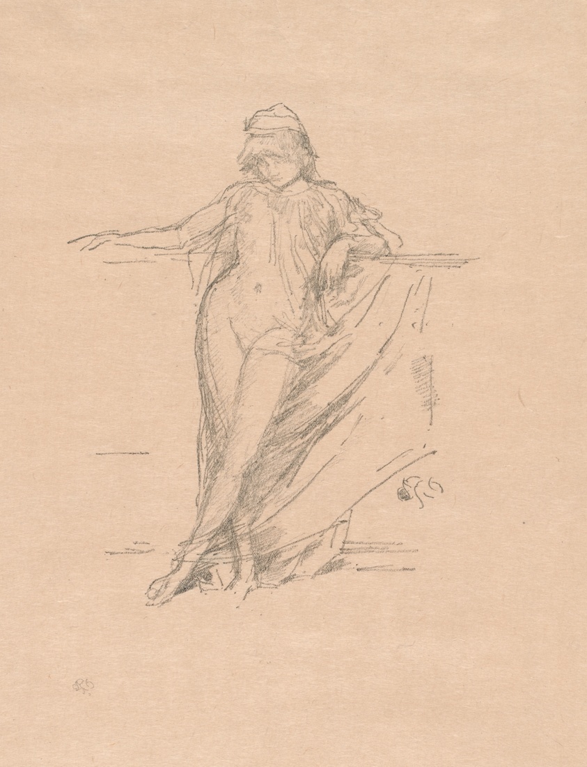 Little Draped Figure, Leaning