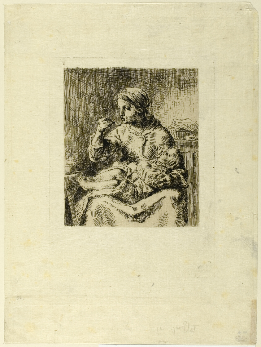 Woman Feeding Her Child