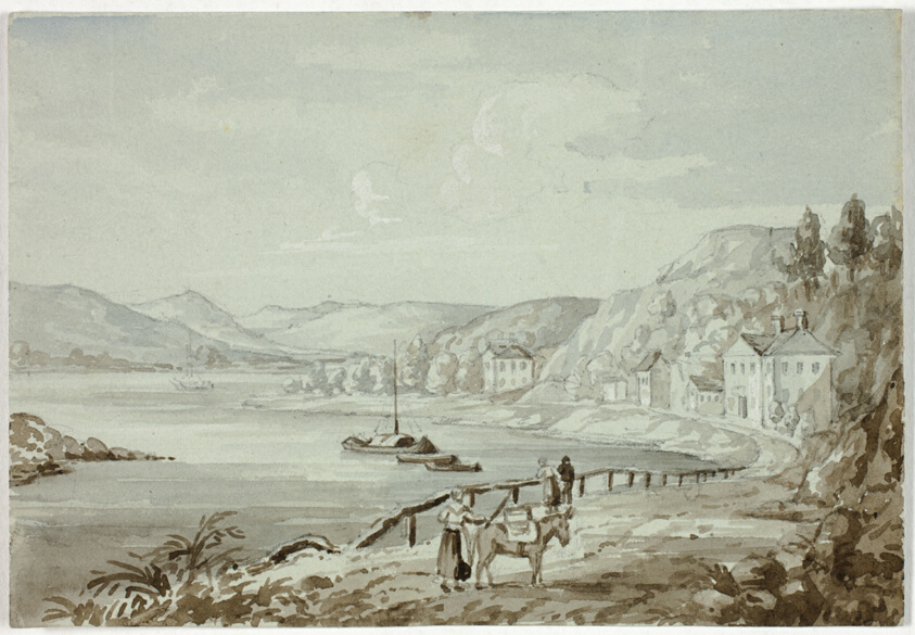 On the Rhine (recto), and Mother and Child (verso)