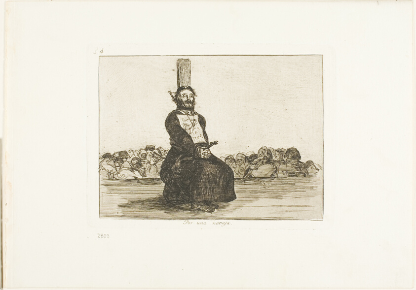 On account of a knife, plate 34 from The Disasters of War