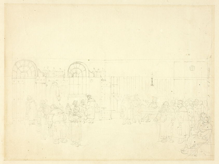 Study for Watch House, St. Mary Le Bone, from Microcosm of London