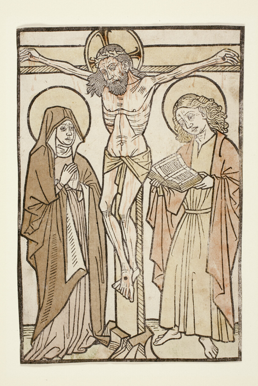 Christ on the Cross Between Mary and Saint John
