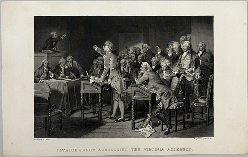 Patrick Henry Addressing the Virginia Assembly