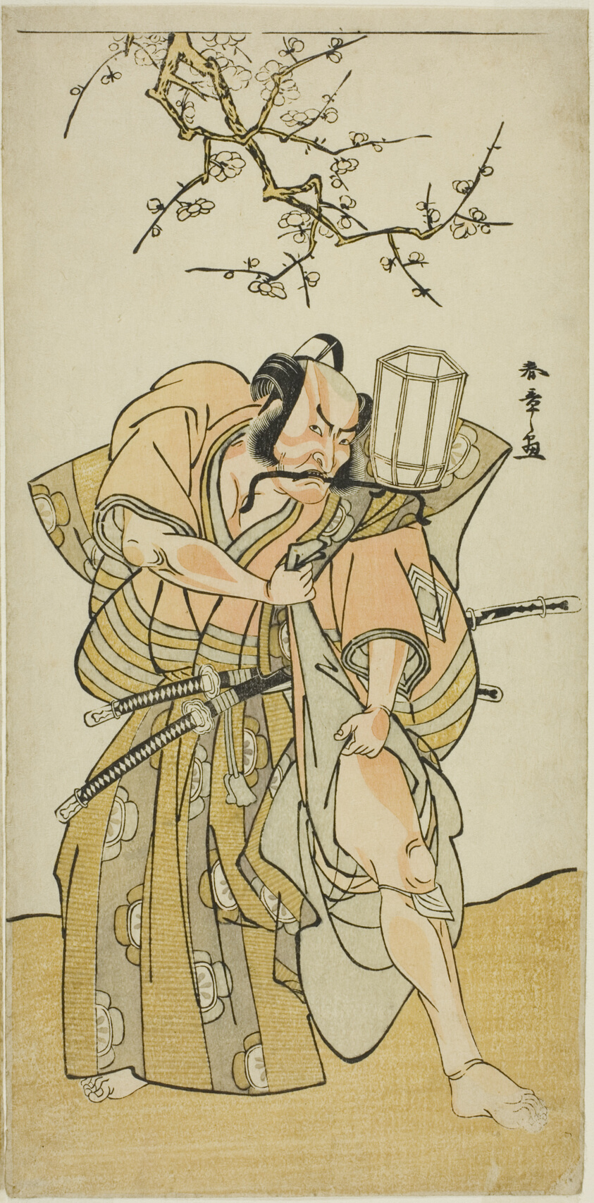 The Actor Ichikawa Danzo IV as Kamakura no Gongoro Kagemasa, in the Fifth Scene of the Play Date Nishiki Tsui no Yumitori (A Dandyish Brocade: Opposing Warriors), Performed at the Morita Theater in the Eleventh Month, 1778