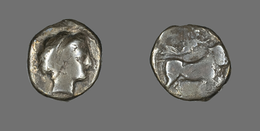 Coin Depicting the Nymph Parthenope