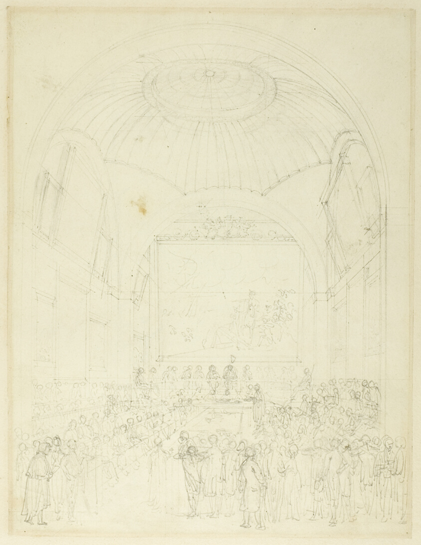 Study for Common Council Chamber, Guild Hall, from Microcosm of London