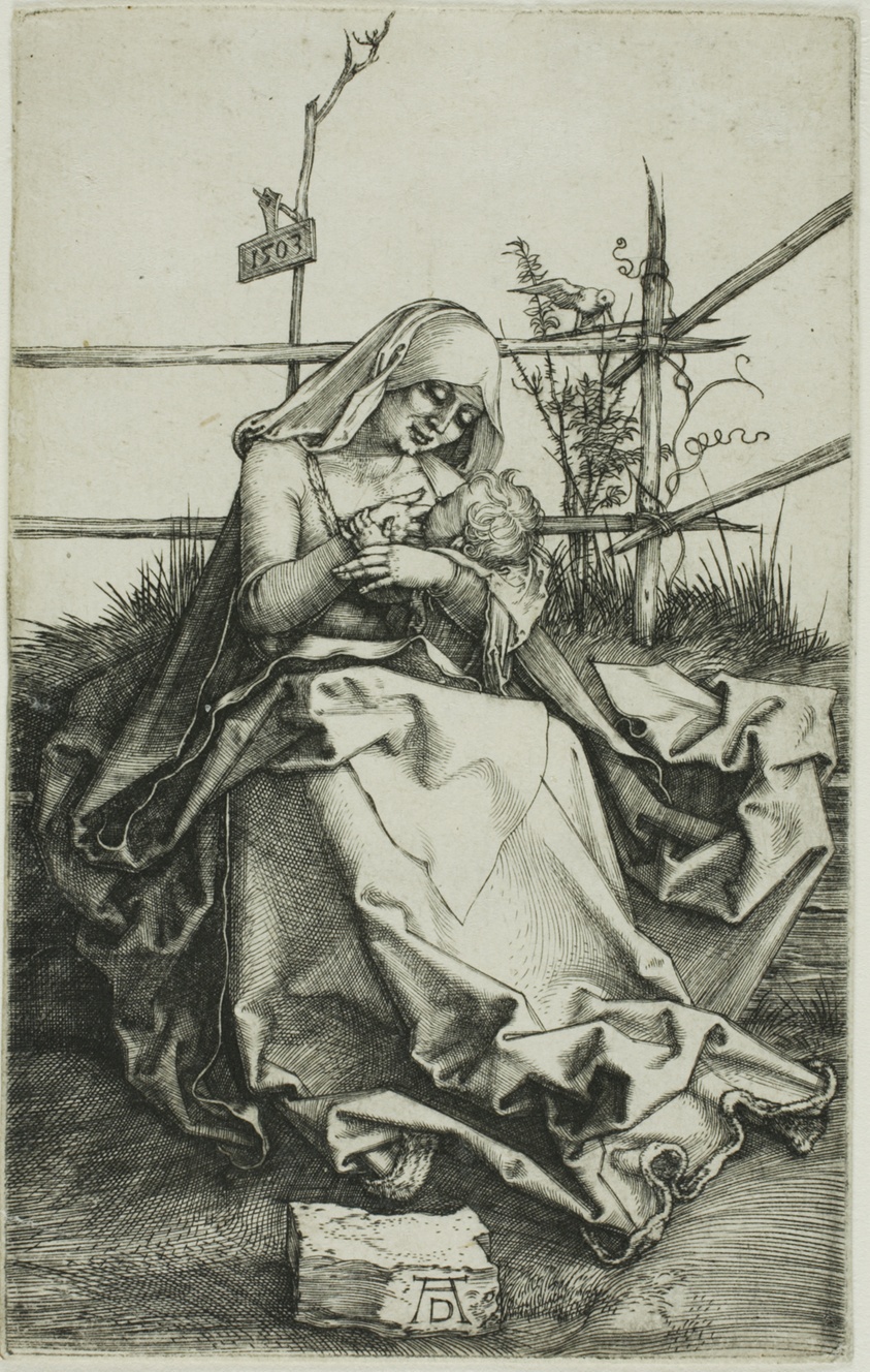 Madonna on a Grassy Bank
