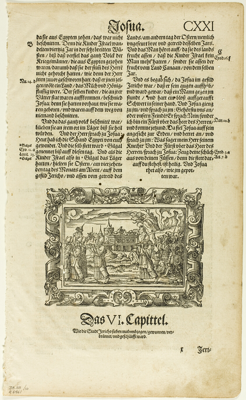 The Taking of Jericho from Catholische Bibell, plate ten from Woodcuts from Books of the XVI Century