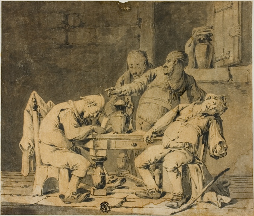 Four Drunken Peasants at Table