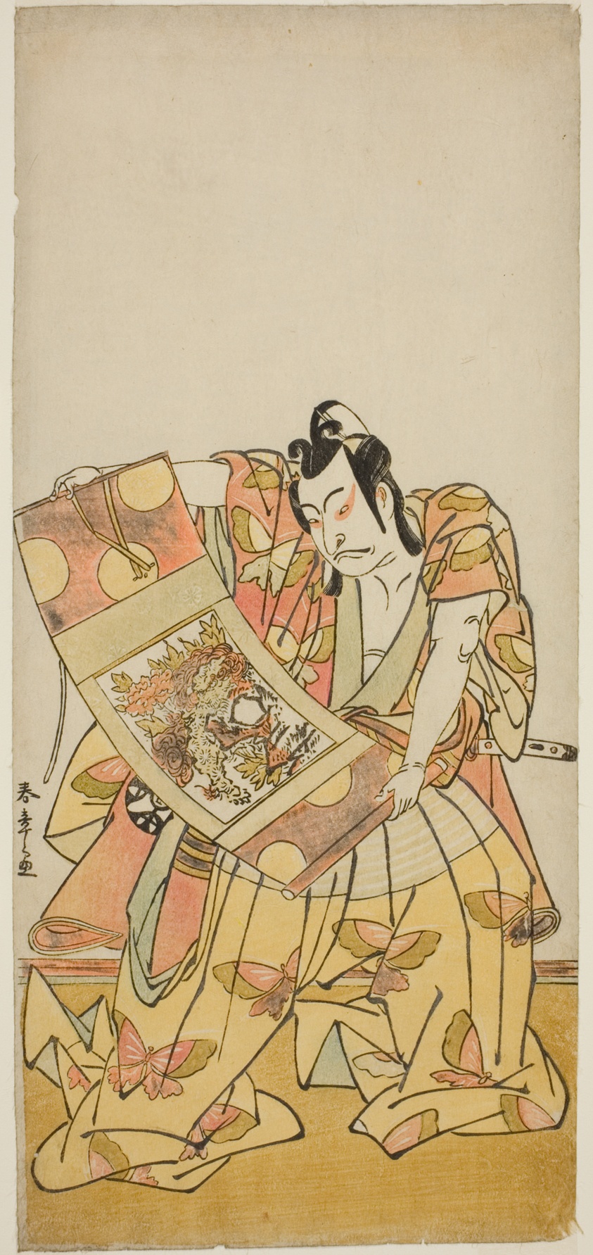 The Actor Nakamura Nakazo I as Soga no Goro Tokimune in the Play Kazoe Uta Ta Ue Soga, Performed at the Nakamura Theater in the First Month, 1776