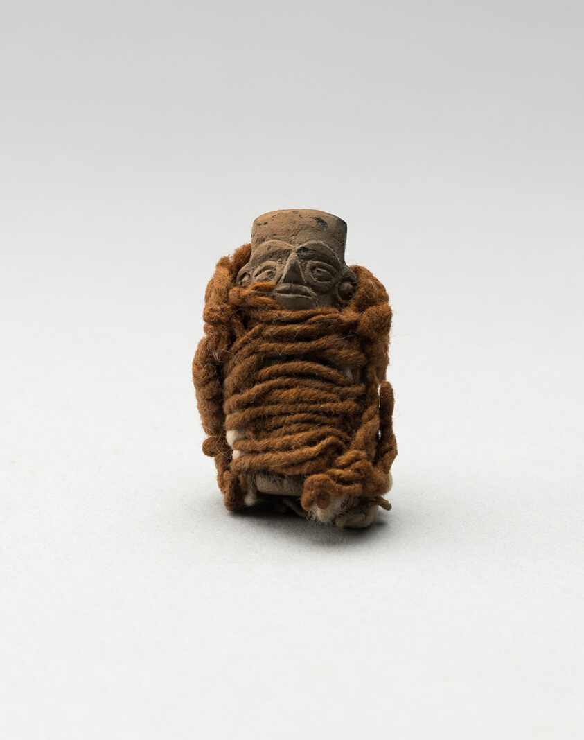 Mold-Made Figurine Wrapped in Wool String