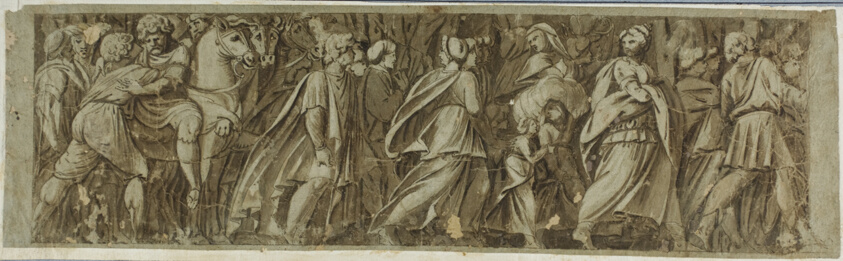 Sabines Crossing the River Tiber to Attend the Roman Games