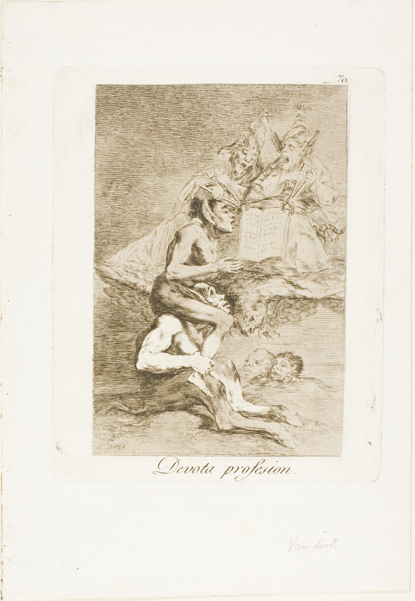 Devout profession, plate 70 from Los Caprichos