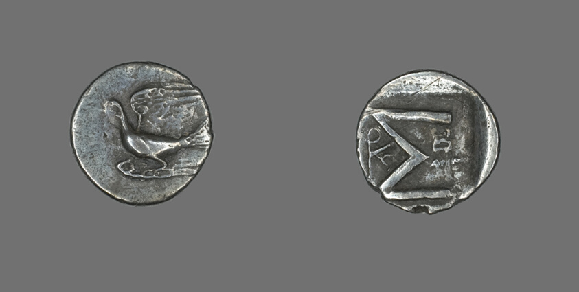 Hemidrachm (Coin) Depicting a Dove