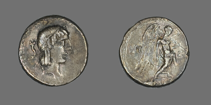 Quinarius (Coin) Depicting the God Apollo