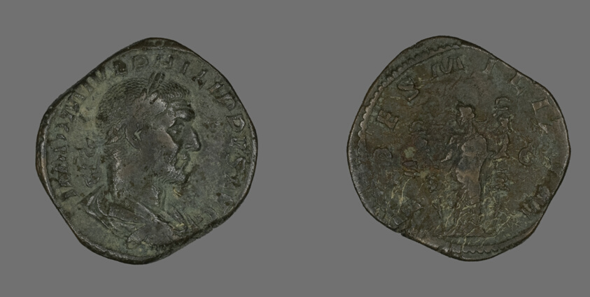 Sestertius (Coin) Portraying Philip the Arab