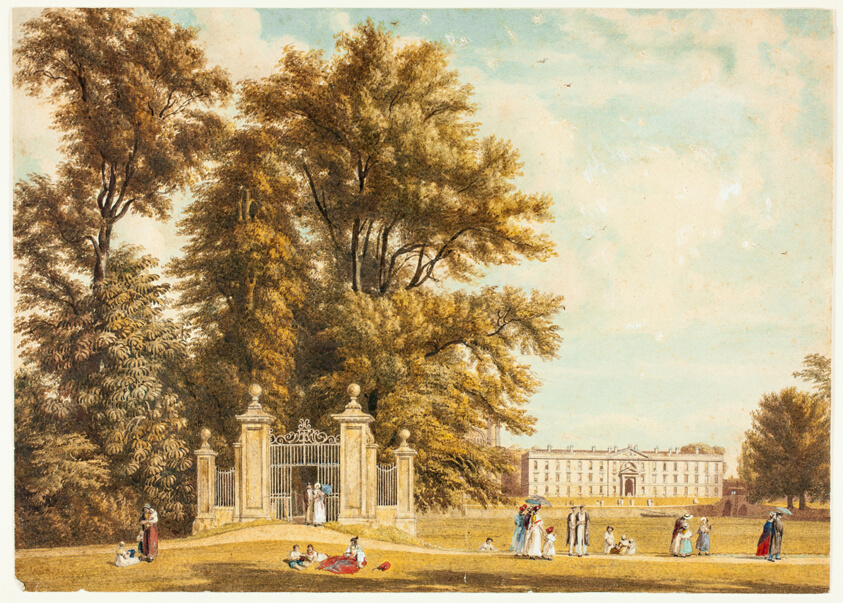 Entrance to the Avenue from Clare Hall Piece, Cambridge