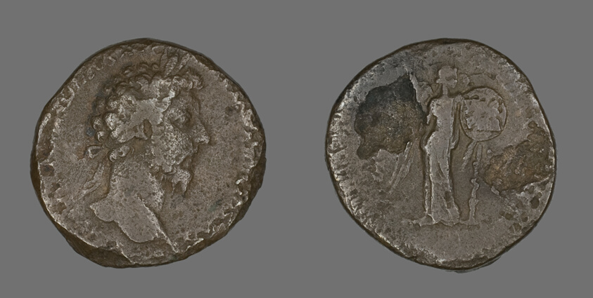 Coin Portraying Emperor Marcus Aurelius