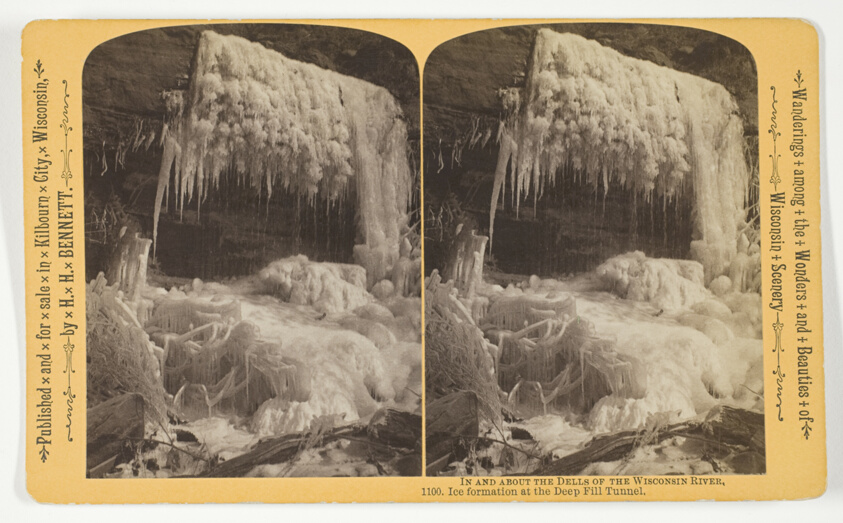 Ice formation at the Deep Fill Tunnel, No. 1100 from the series "In and About the Dells of the Wisconsin River"