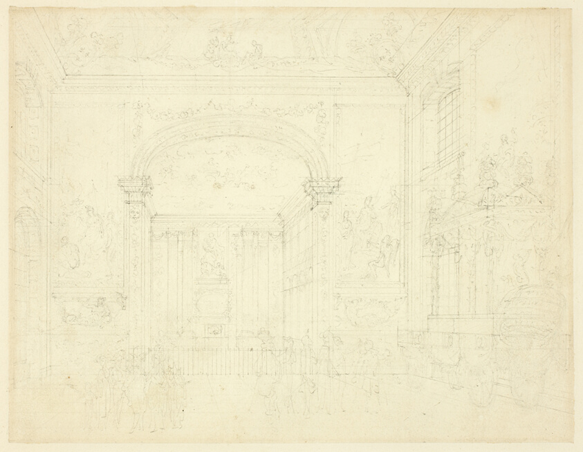 Study for Greenwich Hospital: The Painted Hall, from Microcosm of London
