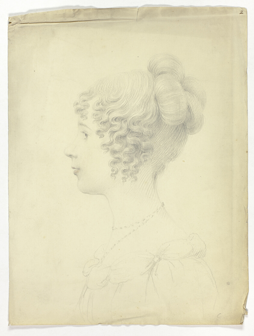 Profile of Woman Facing Left