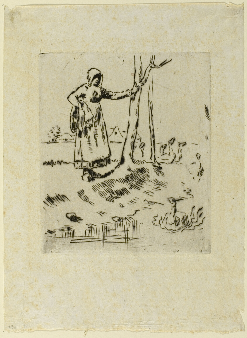 A Girl Minding Geese