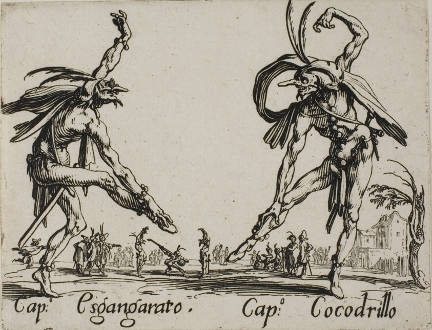 Capitano Esgangarato - Capitano Cocodrillo, plate 14 from Balli di Sfessania