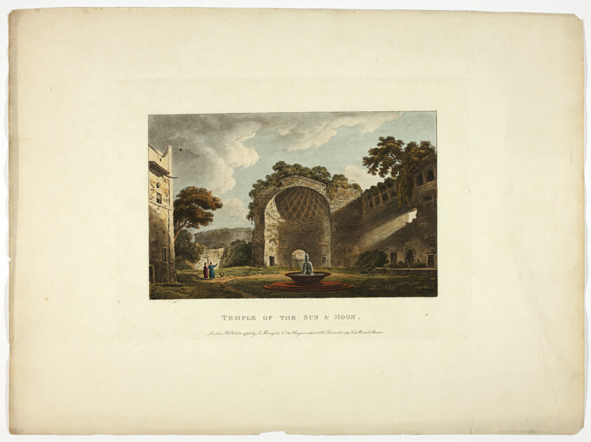 Temple of the Sun & Moon, plate two from A Select Collection of Views and Ruins in Rome and its Vicinity