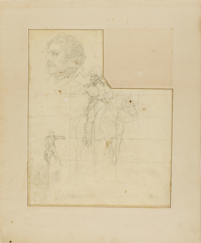 Mounted Officer and Other Sketches
