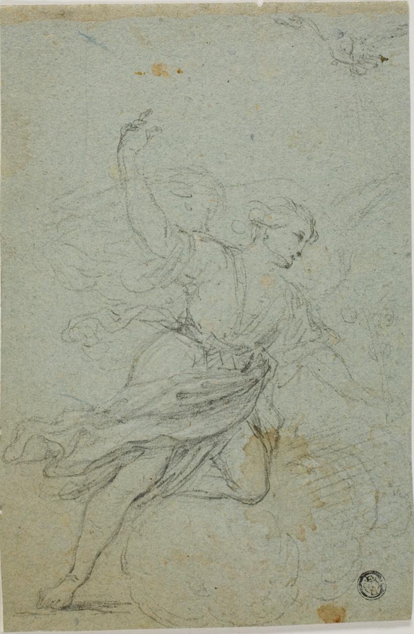Angel Annunciate (recto); Samson and the Lion (verso)