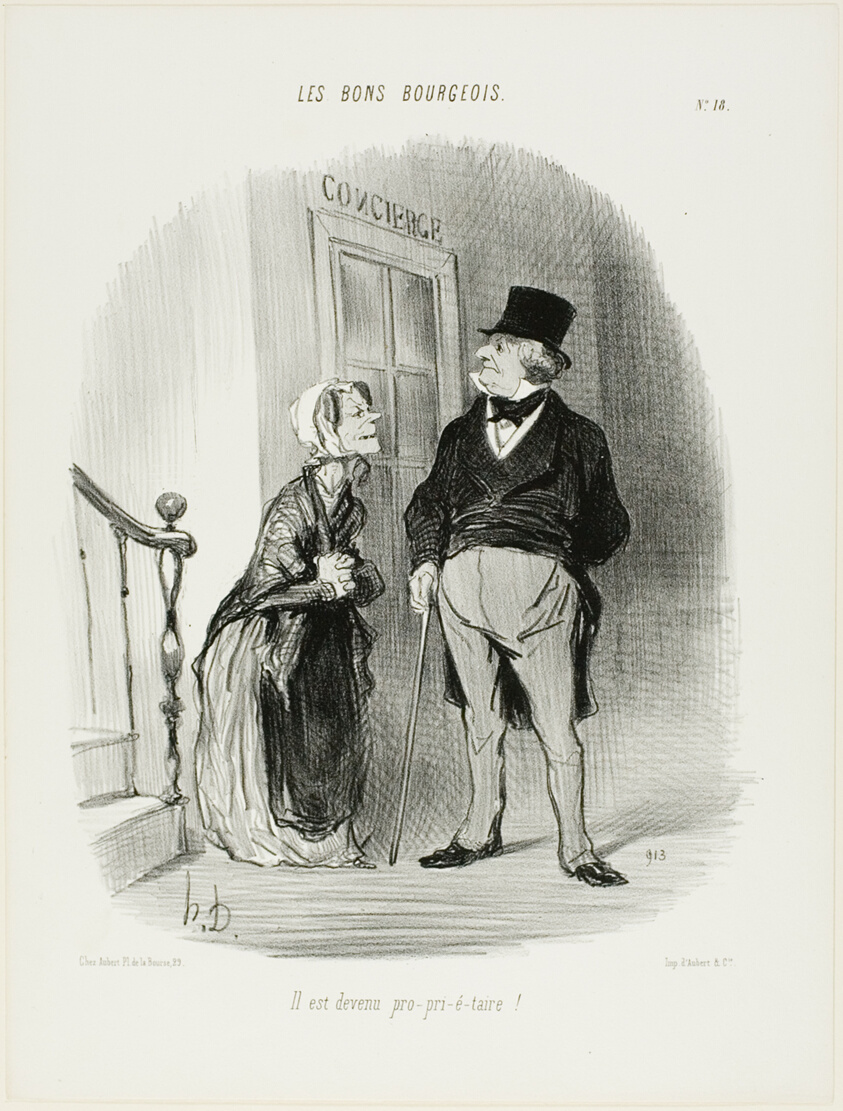 “He has become a Laaaand-Looooord!,” plate 18 from Les Bons Bourgeois
