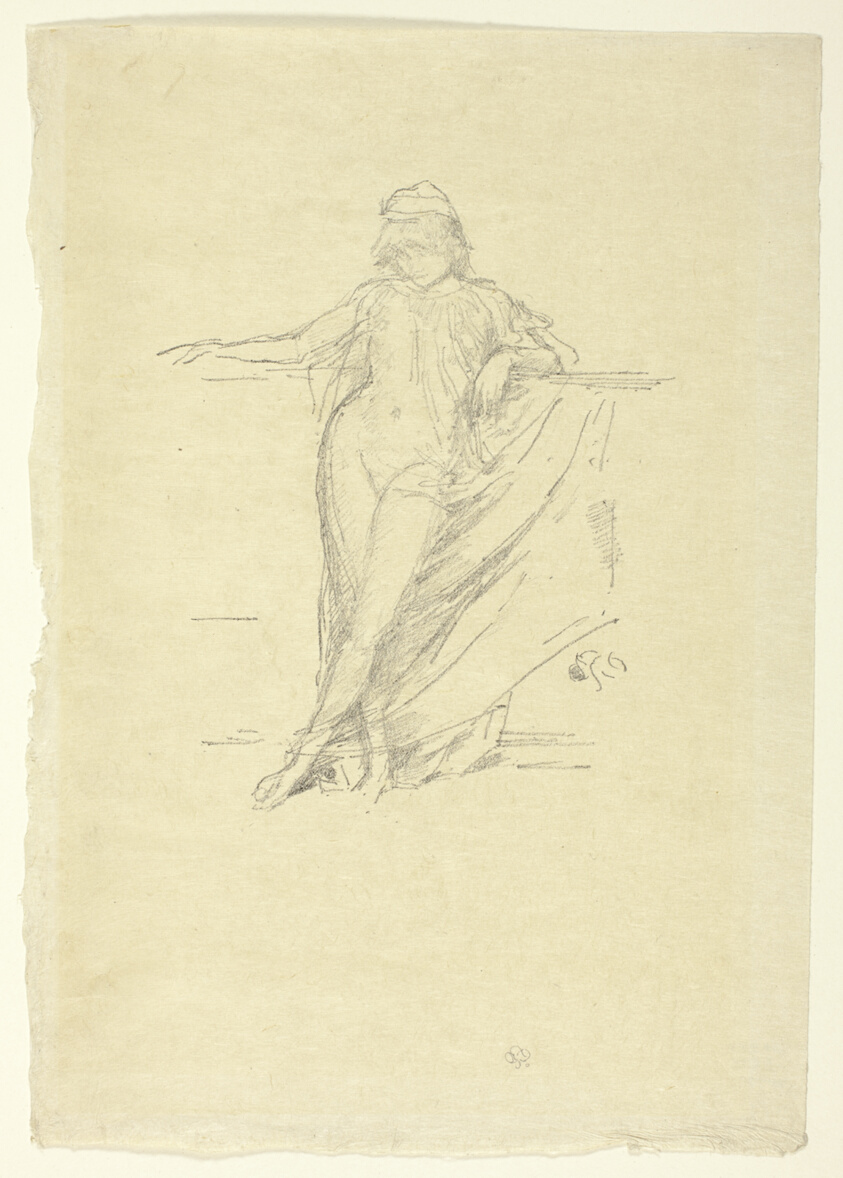 Little Draped Figure, Leaning