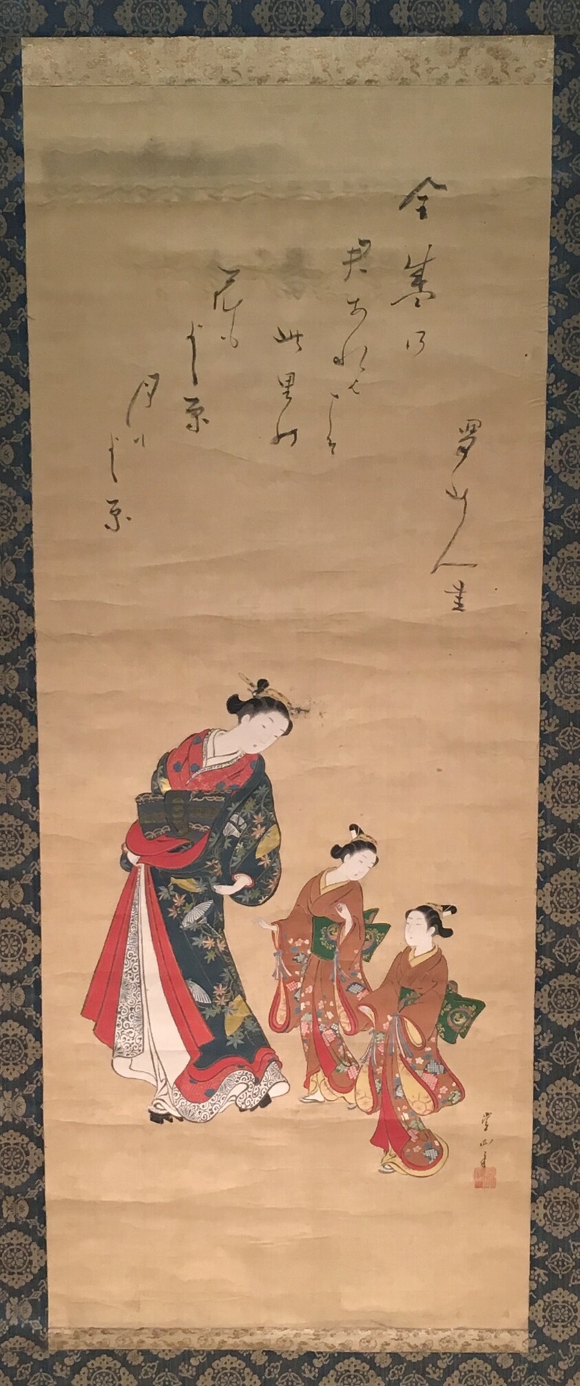 Courtesan and two attendants