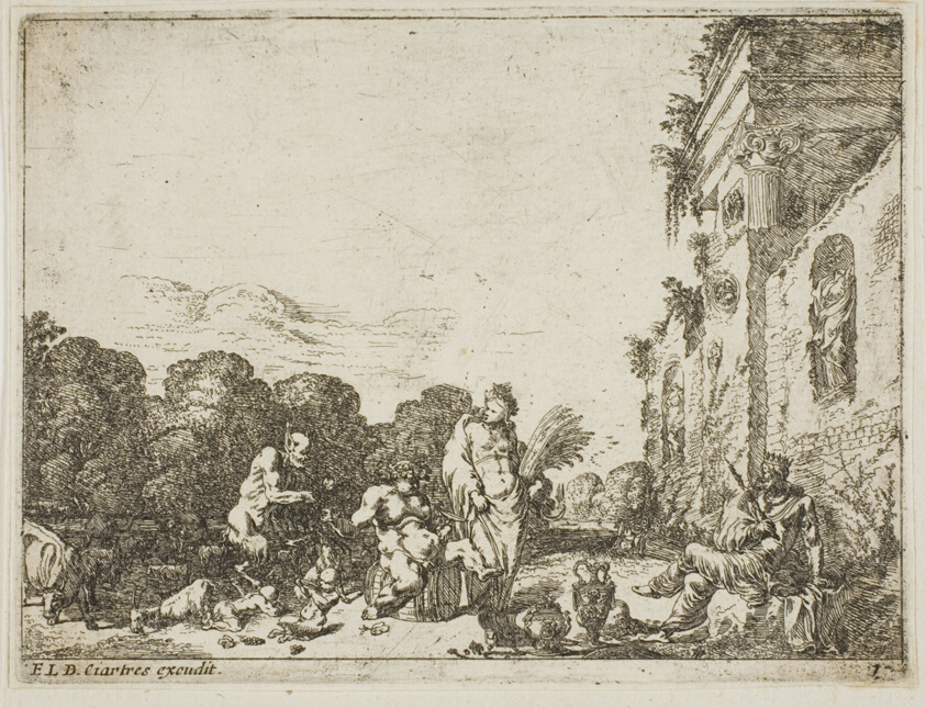 Bacchanalian Scene with Allegorical Figures
